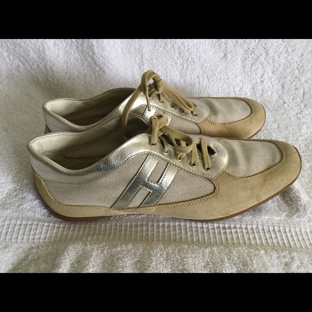 Hogan Interactive tan suede sneakers trainer sz 39